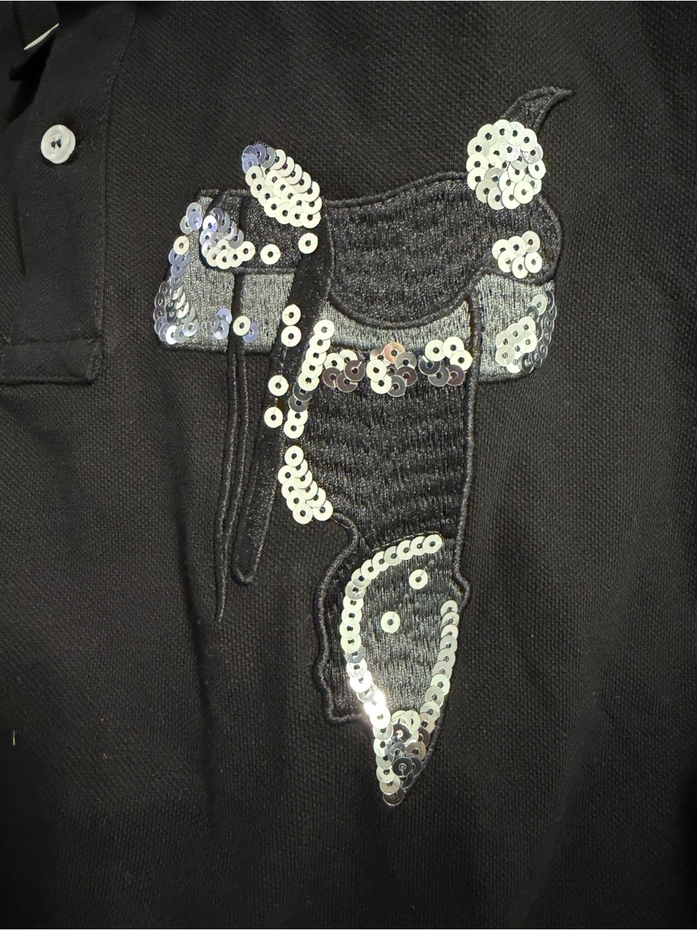 Rodeo Quincy *NEW* Women’s Western Polo Dress w/Sequin Saddle. Size L